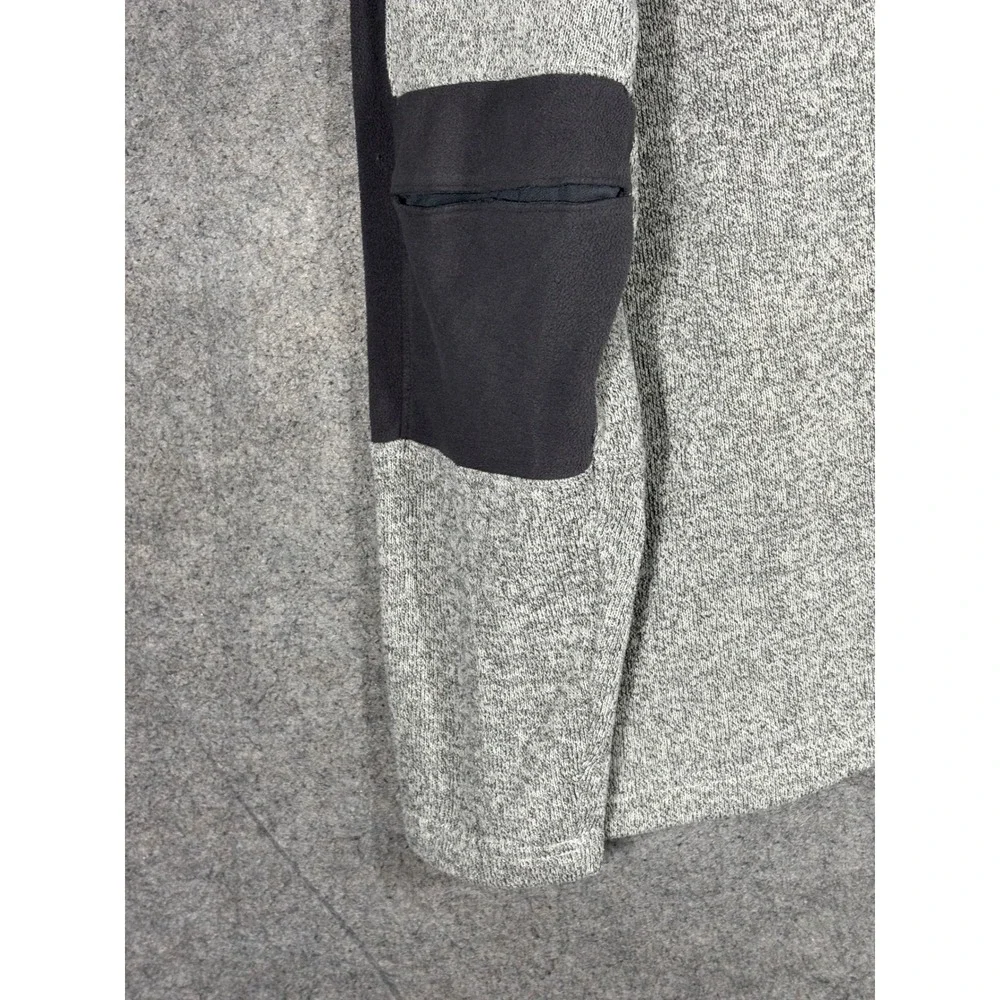 The North Face Gordon Lyons Mens XL Heather‎ Grey Black Quarter Zip Fleece